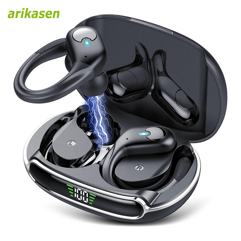 Bone Conduction Running Headphones - Fones de ouvido bluetooth 5.3, verdadeiros