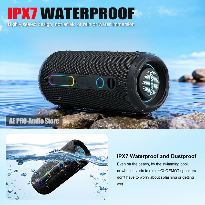 Caixa de Som Bluetooth Portáti - Portable Bluetooth Speaker Waterproof Ipx7 avaliação e preço
