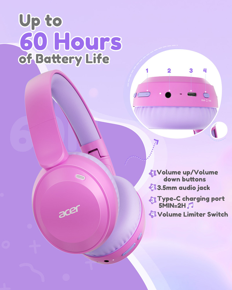 Auriculares Bluetooth 6.0 Acer - Anc Wireless Over Ear Headphones avaliação e preço