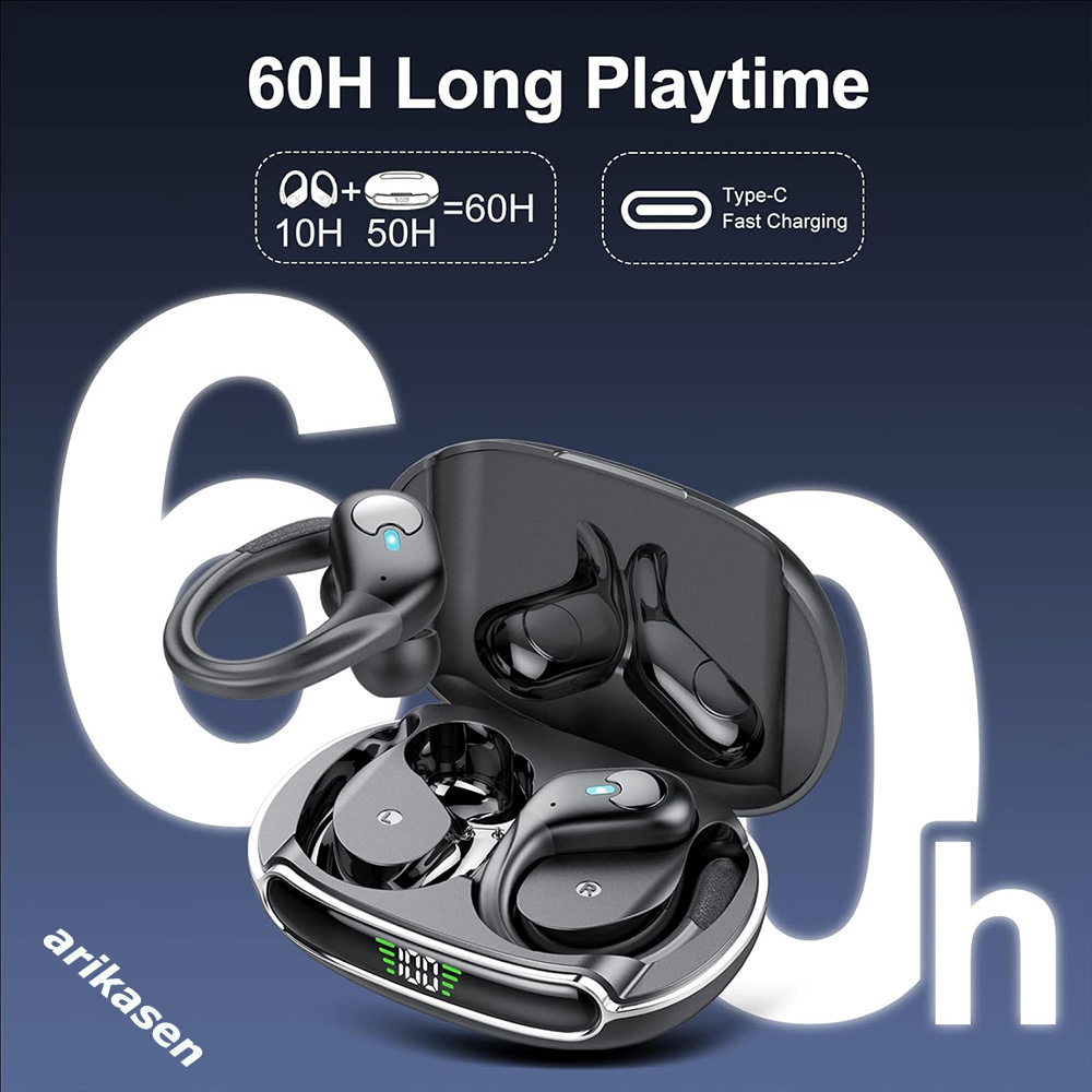 Fones de ouvido bluetooth 5.3, - Bone Conduction Running Headphones avaliação e preço